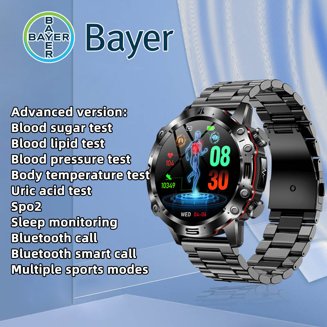 Versiune avansată: măsoară glicemia, lipidele din sânge, tensiunea arterială, temperatura corpului, acidul uric, Spo2, monitorizarea somnului, apeluri Bluetooth, apeluri inteligente Bluetooth, moduri sportive multiple, încărcare wireless